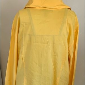 Yellow Button Down Tie at the bottom Blouse with Collar Size 14W Pre-loved